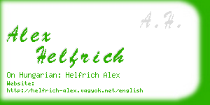 alex helfrich business card